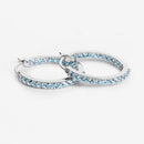 1.73 Carat Genuine Swiss Blue Topaz .925 Sterling Silver Earrings