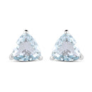 1.26 Carat Genuine Aquamarine .925 Sterling Silver Earrings