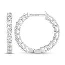 2.04 Carat Genuine Lab Grown Diamond 14K White Gold Earrings