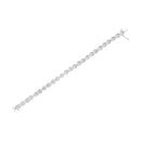 .925 Sterling Silver 1/4 Cttw Miracle Set Diamond "X" Link Bracelet (I-J Color, I3 Clarity) - 7.25"