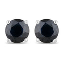 1.70 Carat Genuine Blue Sapphire 10K White Gold Earrings