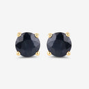 1.70 Carat Genuine Blue Sapphire 10K Yellow Gold Earrings