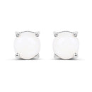 1.18 Carat Genuine Opal .925 Sterling Silver Earrings