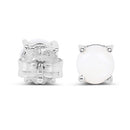 1.18 Carat Genuine Opal .925 Sterling Silver Earrings