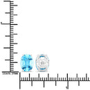 4.00 Carat Genuine Swiss Blue Topaz .925 Sterling Silver Earrings