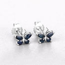 0.61 Carat Genuine Blue Sapphire .925 Sterling Silver Earrings