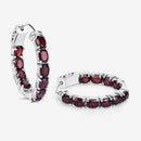 4.00 Carat Genuine Garnet .925 Sterling Silver Earrings