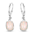 2.52 Carat Genuine Ethiopian Opal .925 Sterling Silver Earrings