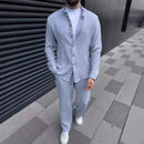 Cotton Men Suit Fashion Comfortable Top Pants