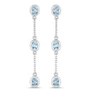 2.16 Carat Genuine Blue Topaz .925 Sterling Silver Earrings