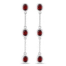 2.70 Carat Genuine Garnet .925 Sterling Silver Earrings