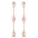 1.62 Carat Genuine Morganite .925 Sterling Silver Earrings