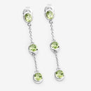 2.10 Carat Genuine Peridot .925 Sterling Silver Earrings