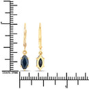1.20 Carat Genuine Blue Sapphire 10K Yellow Gold Earrings