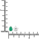 0.70 Carat Genuine Zambian Emerald 10K White Gold Earrings