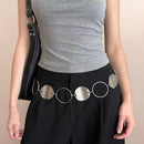 Bohemian-style Womens Metal-disc Minimalist Versatile Belt