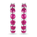 1.56 Carat Genuine Ruby .925 Sterling Silver Earrings