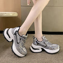 Thick Bottom Leather Clunky Sneakers