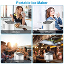 Electric Countertop Ice Maker with Ice Scoop Basket Self-cleaning Max 33LBS/24Hrs Ice Making Machine Bullet Ice Machine for Home Kitchen Office Party