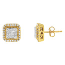 10KT Yellow Gold Diamond Stud Earrings (1/2 cttw, H-I Color, SI2-I1 Clarity)