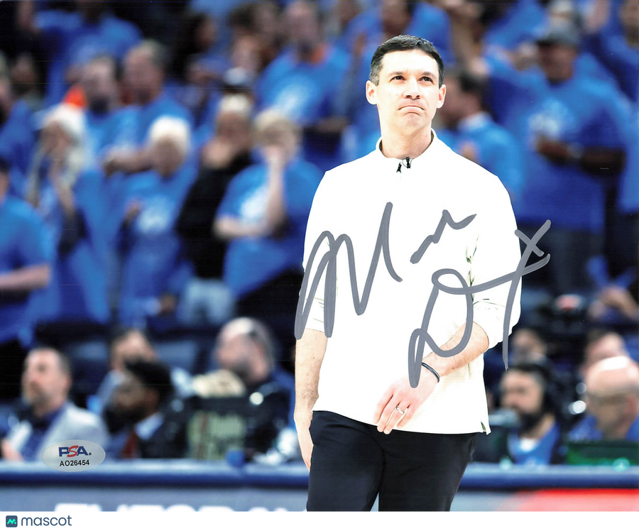 Mark Daigneault Oklahoma City Thunder Signed Basketball 8x10 Photo PSA Auth