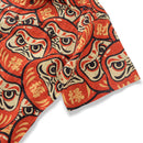 100% Cotton Hawaiian Shirt For Men Japanese Daruma Doll Camp Collar Shirt By Yakima