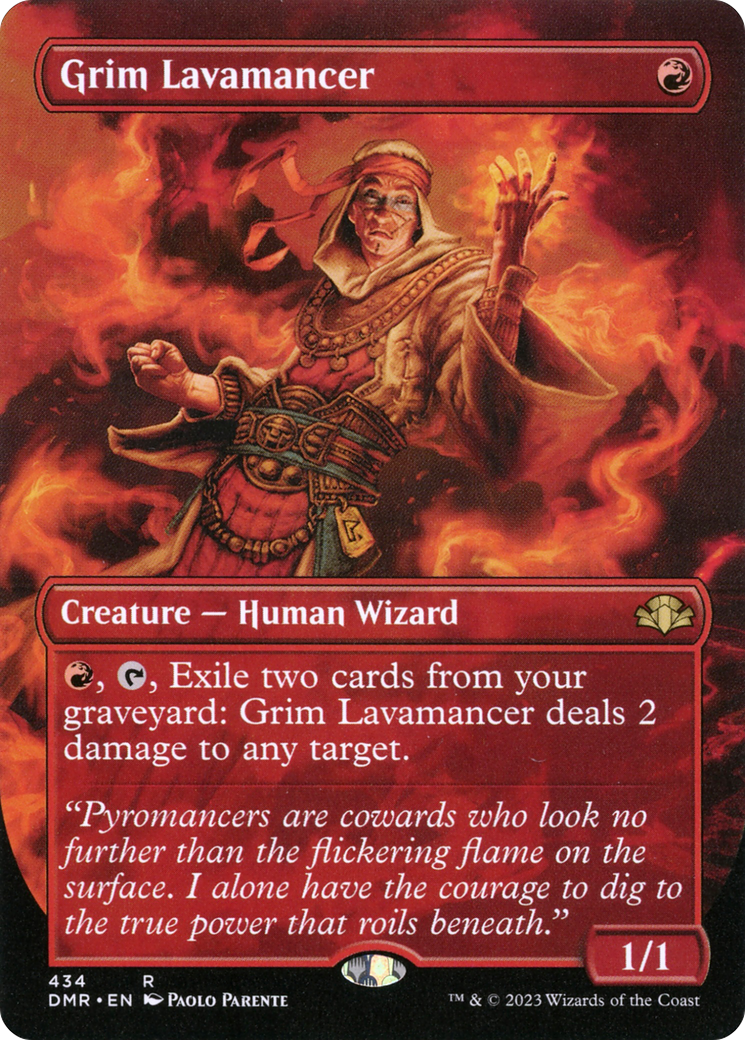 Grim Lavamancer (Borderless) (DMR-434) - Dominaria Remastered (Borderless) Foil