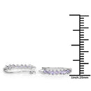 0.98 Carat Genuine Tanzanite .925 Sterling Silver Earrings