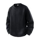 Mens Loose-Fit Casual Crew-Neck Pullover Bottoming Shirt