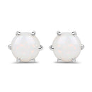 0.74 Carat Genuine Opal .925 Sterling Silver Earrings