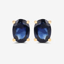 1.90 Carat Genuine Blue Sapphire 10K Yellow Gold Earrings