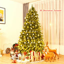 7.5 Feet Artificial Fir Christmas Tree with LED Lights and 1968 Branch Tips