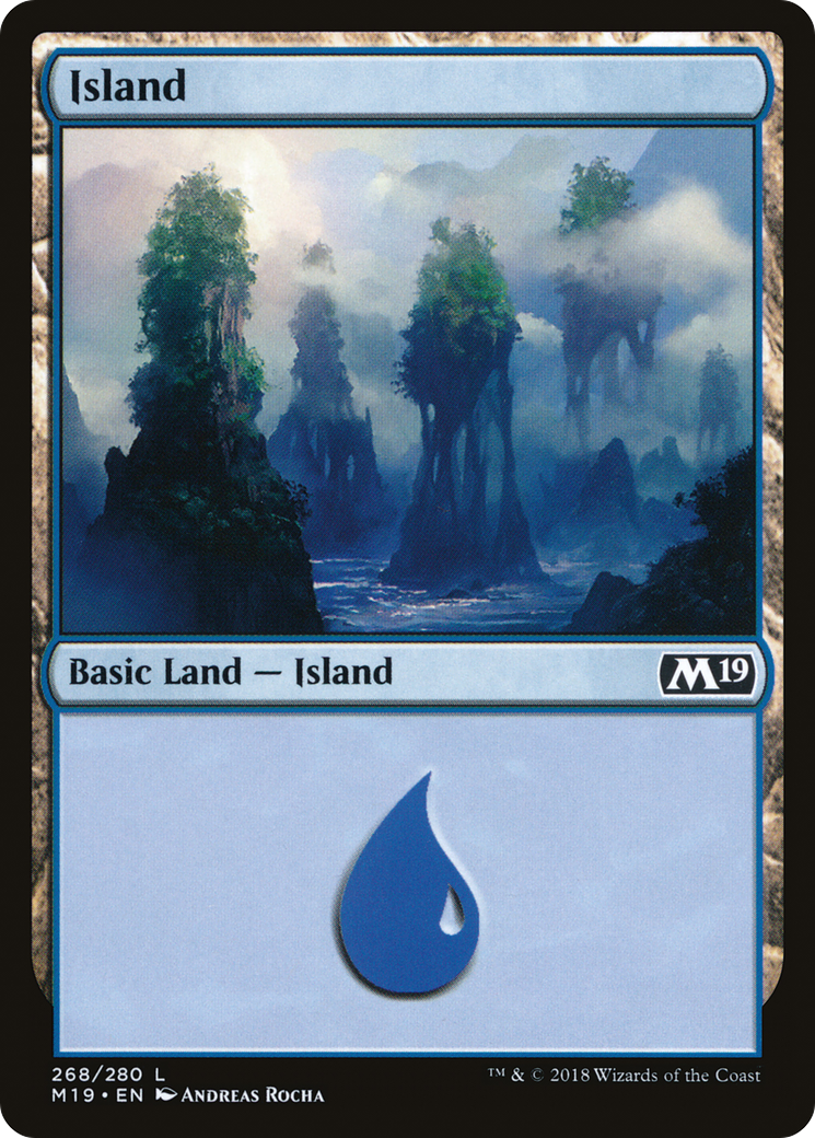 Island (M19-268) - Core Set 2019 Foil