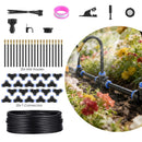 360° Bendable Drip Irrigation System with 49FT 5/8” Tubing Hose 5/16” Faucet Connector Automatic Watering Misting Kit For Garden Greenhouse Yard Lawn