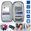Travel Passport Wallet 12Cells Ticket ID Credit Card Holder Water Repellent Documents Phone Organizer Zipper Case Business Trip Daily Use