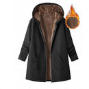 Womens Hooded Fleece-lined Sweatshirt Jacket
