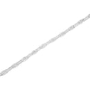 14K White Gold 2-1/2 Cttw Round-Brilliant & Baguette Cut Diamond 7" Alternating Flared Links Tennis Bracelet (H-I Color, SI1-SI2 Clarity)