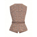 Waist-Cinching Belted Cardigan Vest