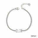 Simple Collarbone Necklace & Bracelet Set
