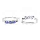 1.32 Carat Genuine Blue Sapphire .925 Sterling Silver Earrings