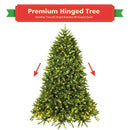 7.5 Feet Artificial Fir Christmas Tree with LED Lights and 1968 Branch Tips