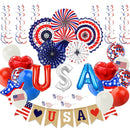 4th of July Decorations Set - 57 Piece Patriotic Party Kit