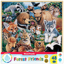 Wood Fun Facts - Forest Friends 48 Piece Wood Jigsaw Puzzle