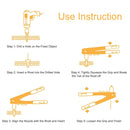 Hand Riveter Pop Rivet Gun 9.5inches Heavy Duty 4 Different Nozzles 1 Wrench Included Riveting Tool