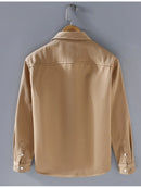 Men's Plus Size Button Up Long Sleeve Shirt