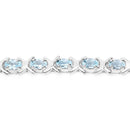 5.75 Carat Genuine Blue Topaz .925 Sterling Silver Bracelet