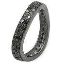1.11 Carat Genuine Black Diamond .925 Sterling Silver Ring