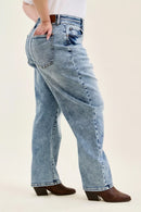 Judy Blue Full Size High Waist Marlow Arc Leg Jeans with Double Waistband Plus Size