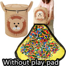 Felt Storage Bag Toy Play Mat 2 In 1 Pull Rope