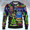 Polyester Round Neck Printed Men's Sweater